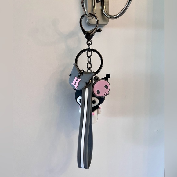 NEW Kuromi Keychain - Sanrio Hello Kitty Goth Emo Kawaii Anime Charm - Picture 2 of 8